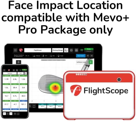 FlightScope MEVO+ 2023 מהדורה - צג שיגור גולף נייד | סימולטור וחתימה חבילה | 20+ פרמטרים של נתוני משחק מלאים